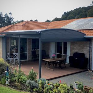 Grey Friars Pergola / Mesh Ziptrak screens