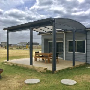 New Denim Blue system with charcoal sundream canopy and mesh Cafe screens