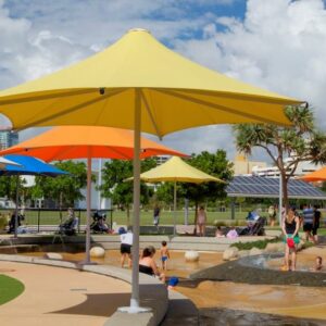 skyspan umbrellas at water park