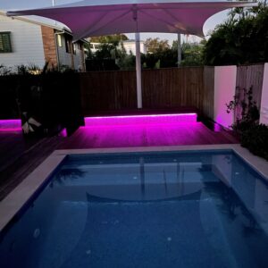 umbrella beside pool