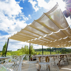 wave shade awning at vineyard